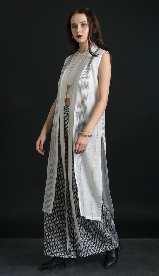 Siran sleeveless jacket with pant (set of 2)