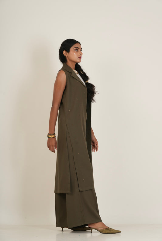 Coll set olive green