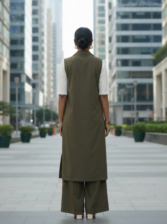 Coll set olive
