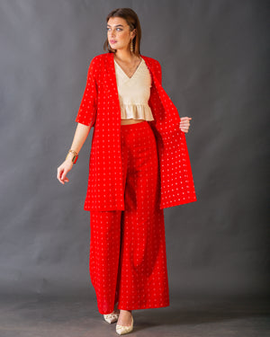 Red Placket set Red Placket set