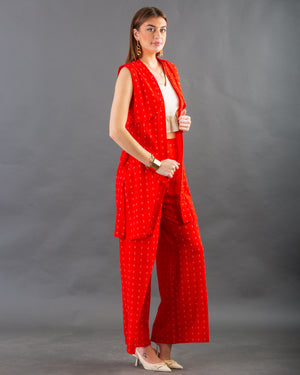 Red shoulder flap set Red shoulder flap set
