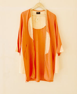 Peach curved jacket Peach curved jacket