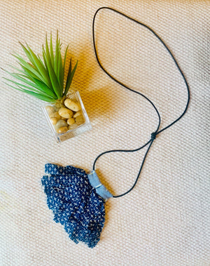 Blue knot-neck piece Blue knot-neck piece