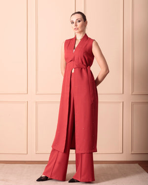 Overlap belted set Overlap belted set