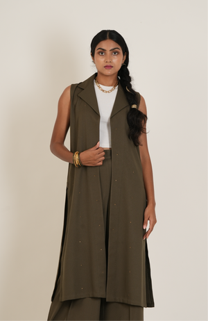 Coll set olive green