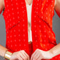 Red shoulder flap set