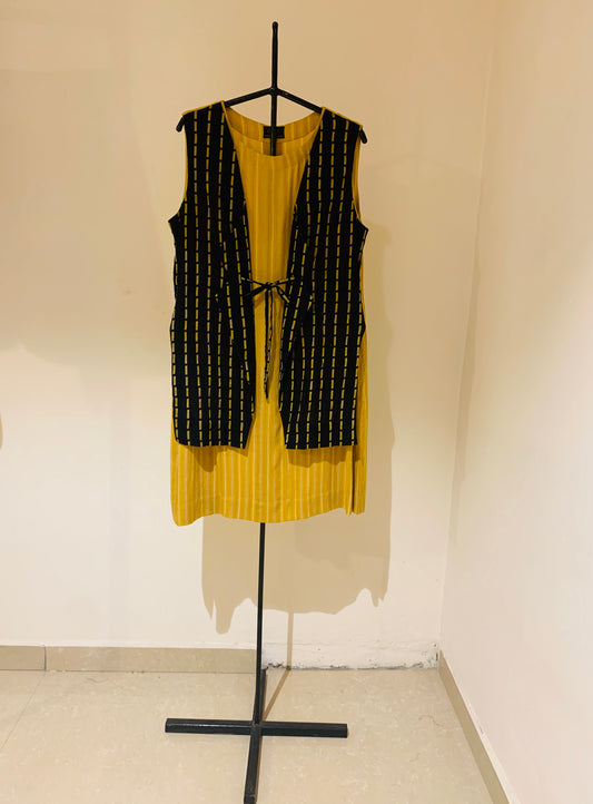 Yellow tie tunic