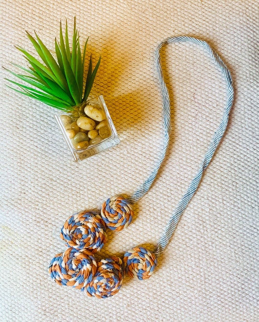 Blue-grey ring neck piece